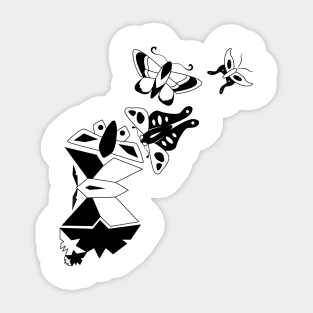 Evolution (Black and White) Sticker